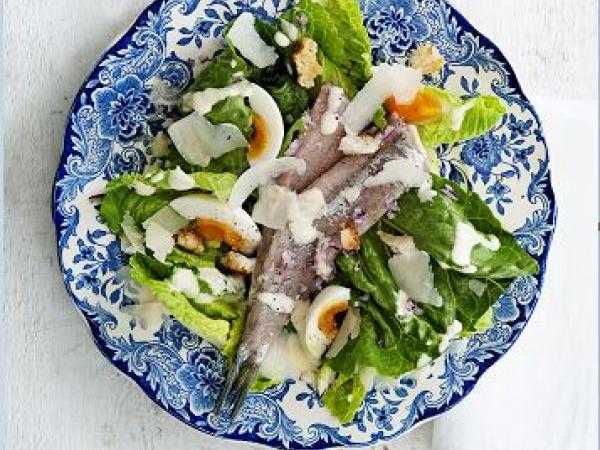 Caesar Salad mit Holländischem Matjes